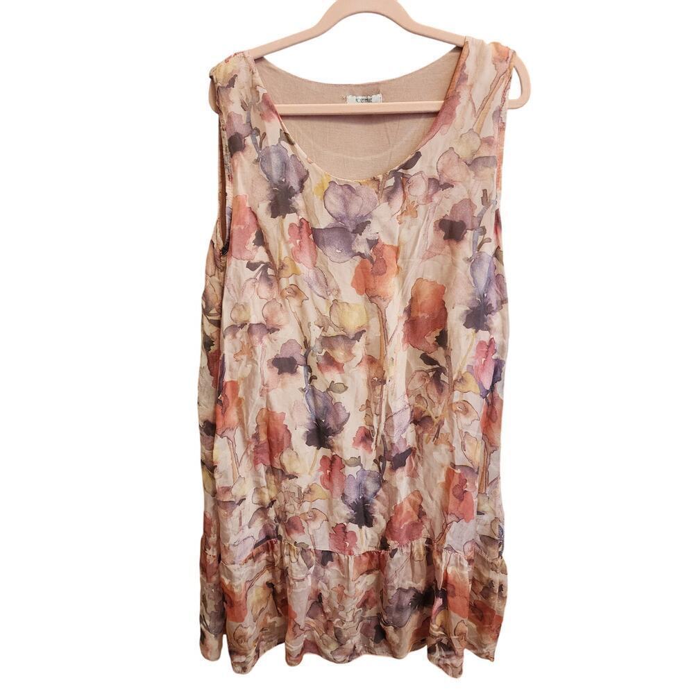 Pink and Purple Ruffled Tiered Sundress made in Italy 🇮🇹